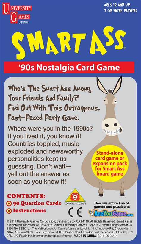 card game similar to smart ass|smart ass expansion pack.